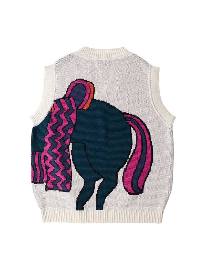 By Parra Knitted Horse Knitted Spencer Off White