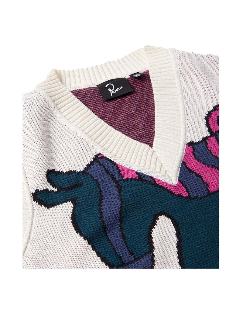 By Parra Knitted Horse Knitted Spencer Off White