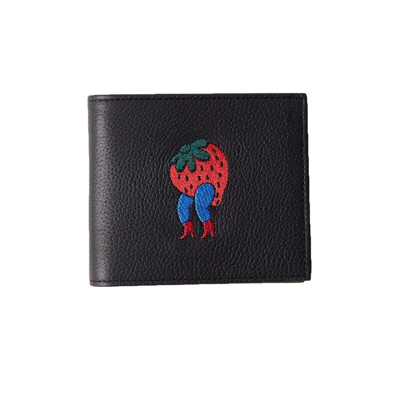 By Parra Strawberry Money Wallet Black