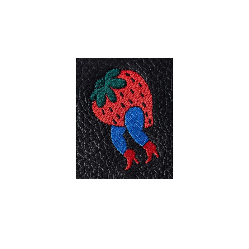 By Parra Strawberry Money Wallet Black