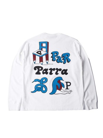 By Parra Chair Pencil Long Sleeve T-Shirt White