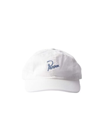 By Parra Script Logo 6 Panel Hat White