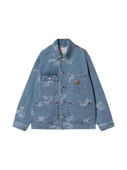 Carhartt WIP Stamp Jacket Stamp Print Blue Bleached