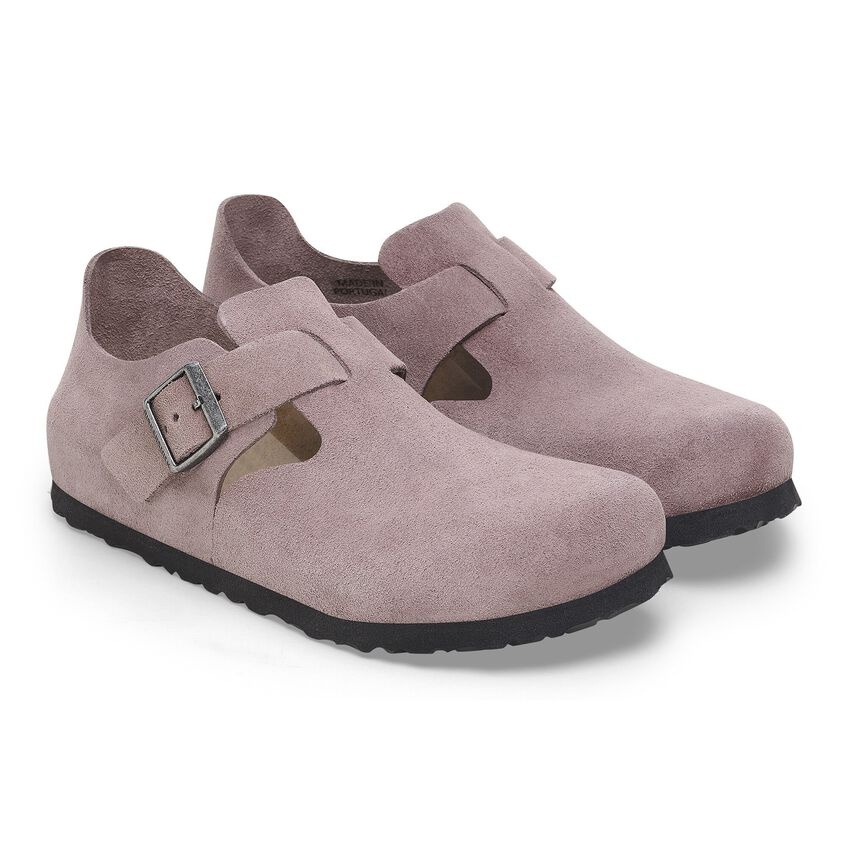 Birkenstock London Suede Faded Purple