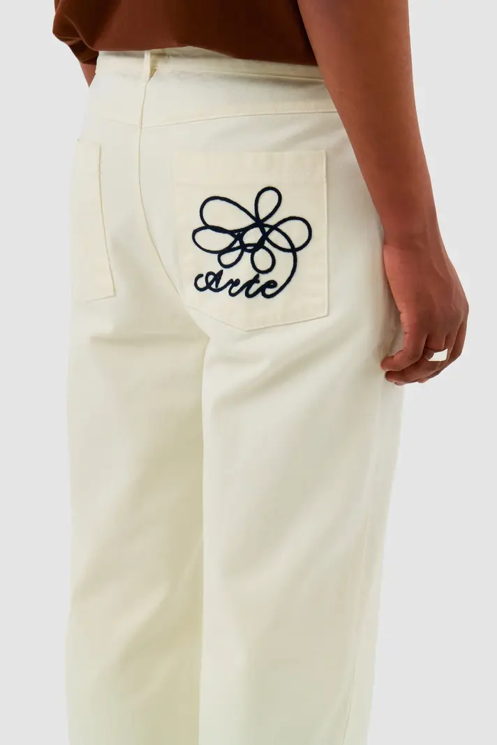 Arte Antwerp Embroidery Pocket Pants Cream