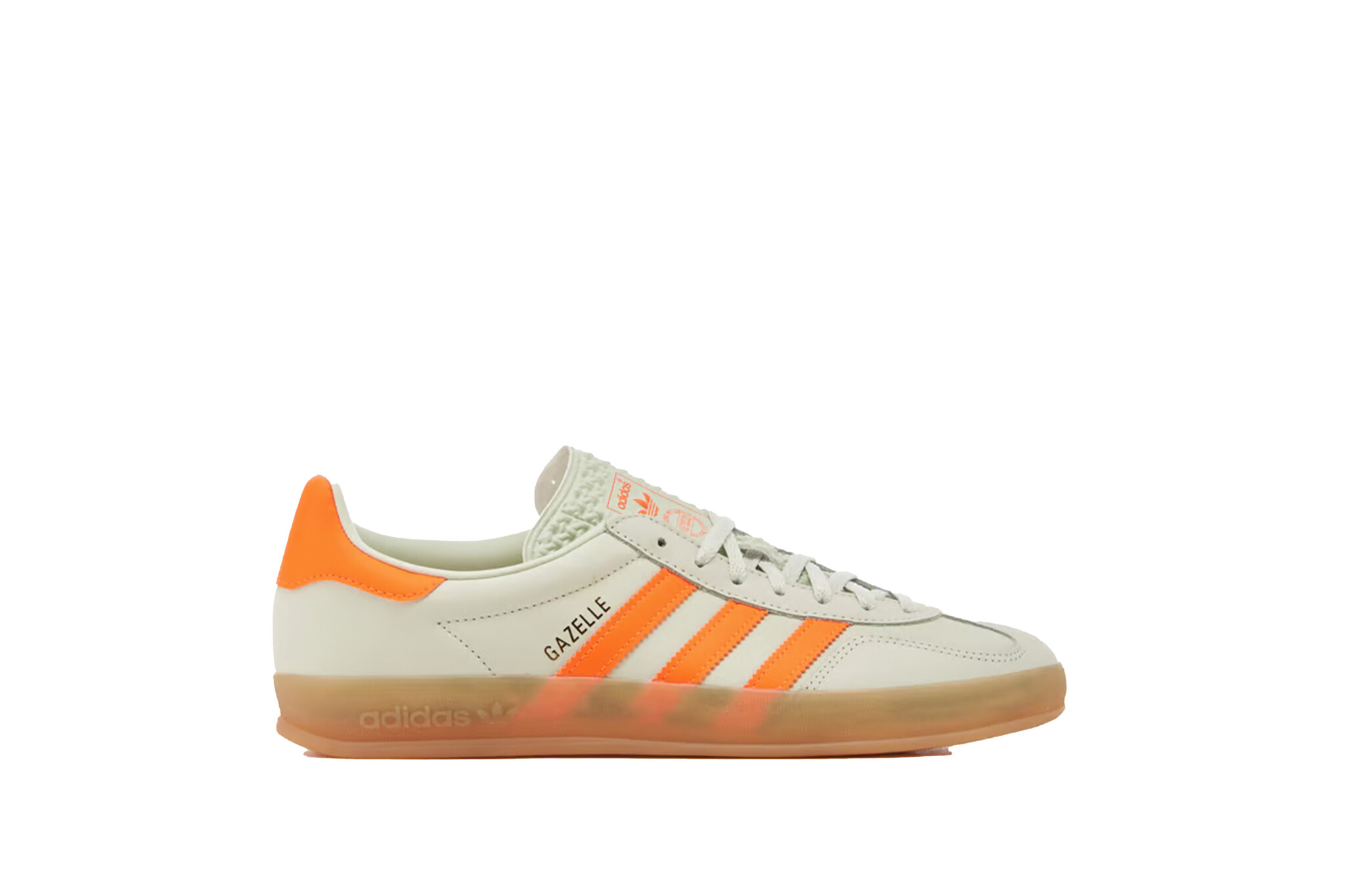Adidas Gazelle Indoor W Linen Green Solar Orange Gum - Reissue