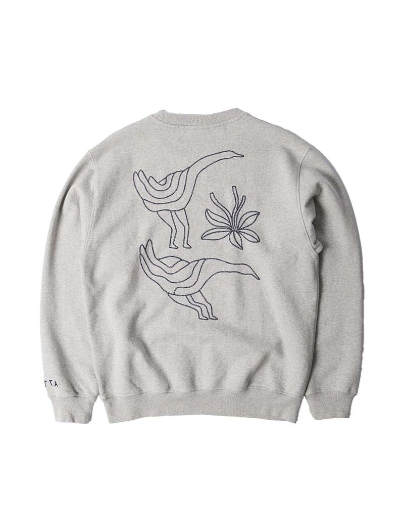 By Parra Duck Attack Crew Neck Sweatshirt Heather Grey