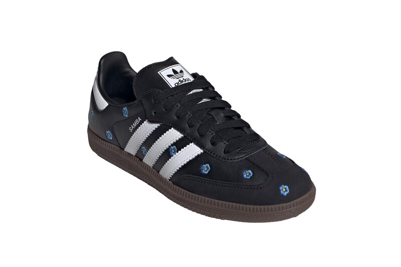 Adidas Samba OG W 'Black Floral' Core Black Cloud White Gum5