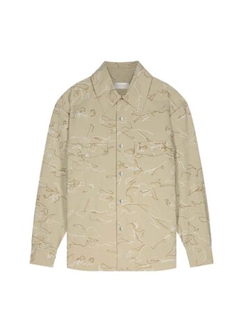 Ampere Amsterdam Johnny Cotton Ribstop Overshirt Abbey Stone