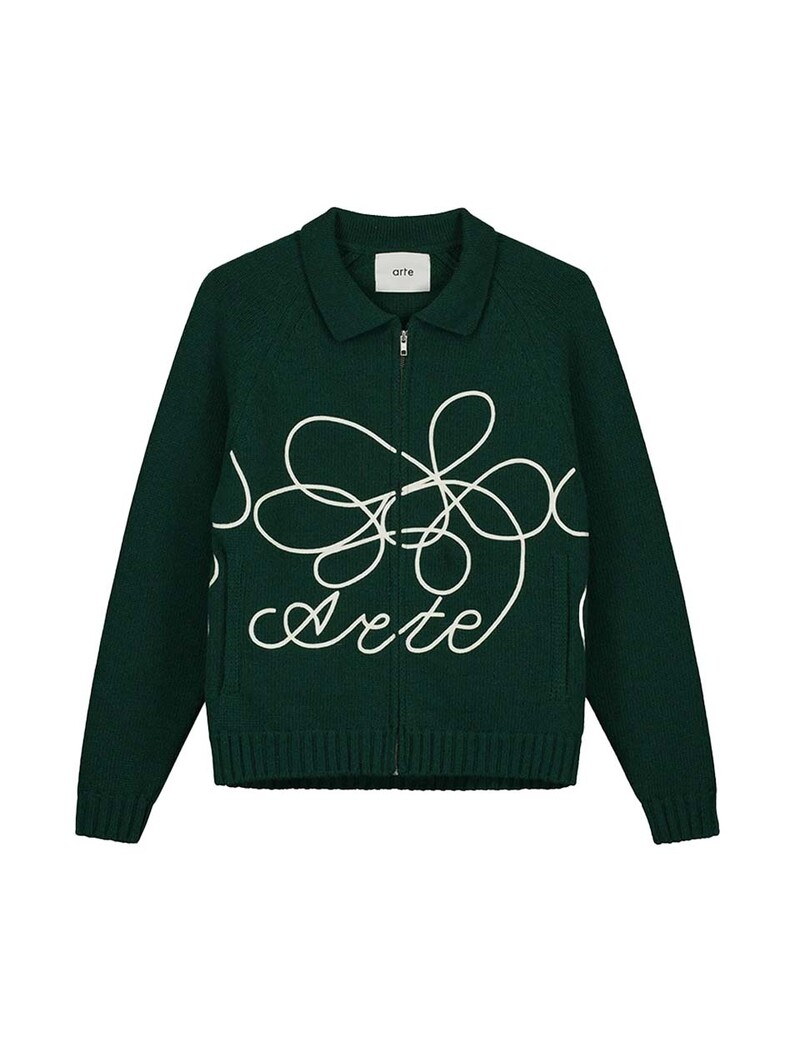 Arte Antwerp Flower Logo Knit Green