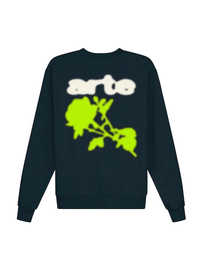 Arte Antwerp Blur Flower Crewneck Navy