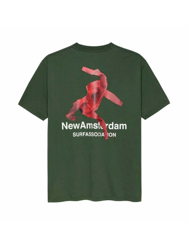 New Amsterdam Surf Association After Surf Tee Kombu Green