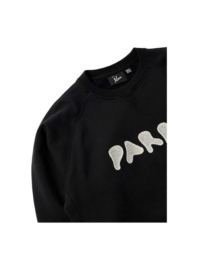 By Parra Blob Logo Crew Neck Sweatshirt Washed Black