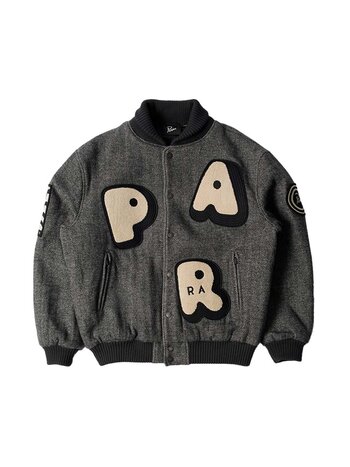 By Parra Rounder PAR Varsity Jacket Dark Grey