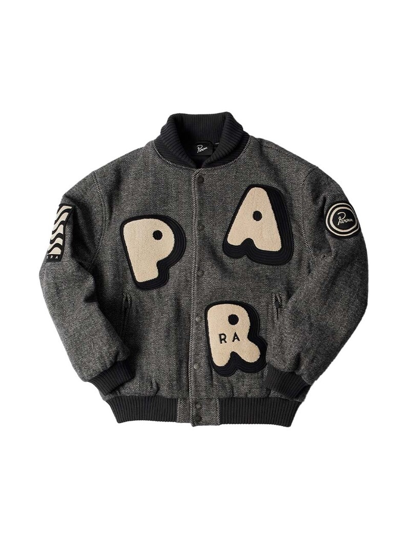 By Parra Rounder PAR Varsity Jacket Dark Grey