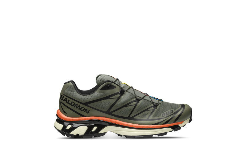 Salomon XT-6 Deep Lichen Green Black Red Orange