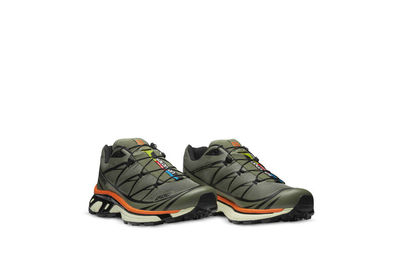 Salomon XT-6 Deep Lichen Green Black Red Orange