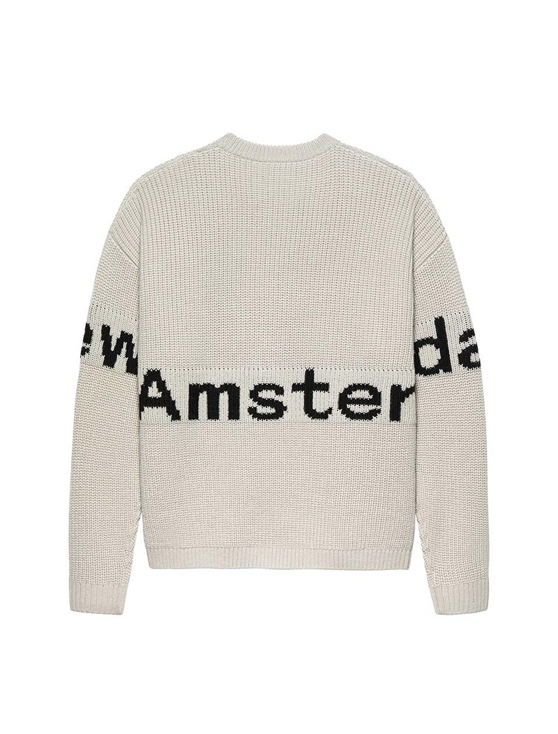 New Amsterdam Surf Association Name Crew Knit Grey