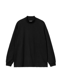 Carhartt WIP L/S Script Mockneck T-Shirt Black