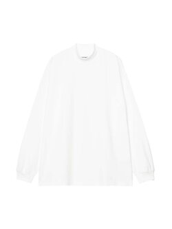 Carhartt WIP L/S Script Mockneck T-Shirt White