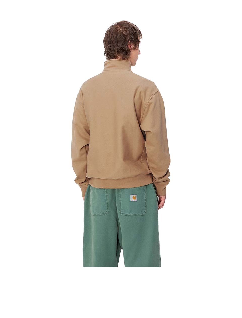 Carhartt WIP Half Zip American Script Sweat Peanut