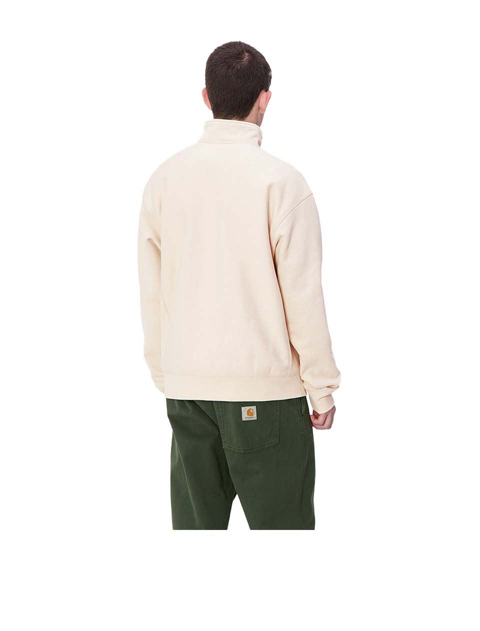 Carhartt WIP Half Zip American Script Sweat Moonbeam