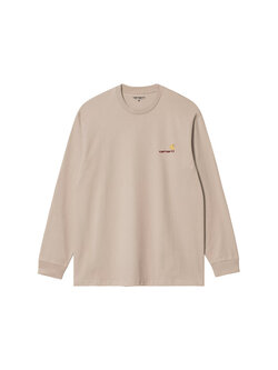 Carhartt WIP L/S American Script T-Shirt Fleur De Sel