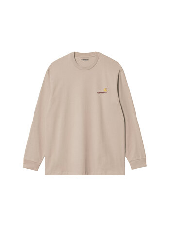 Carhartt WIP L/S American Script T-Shirt Fleur De Sel