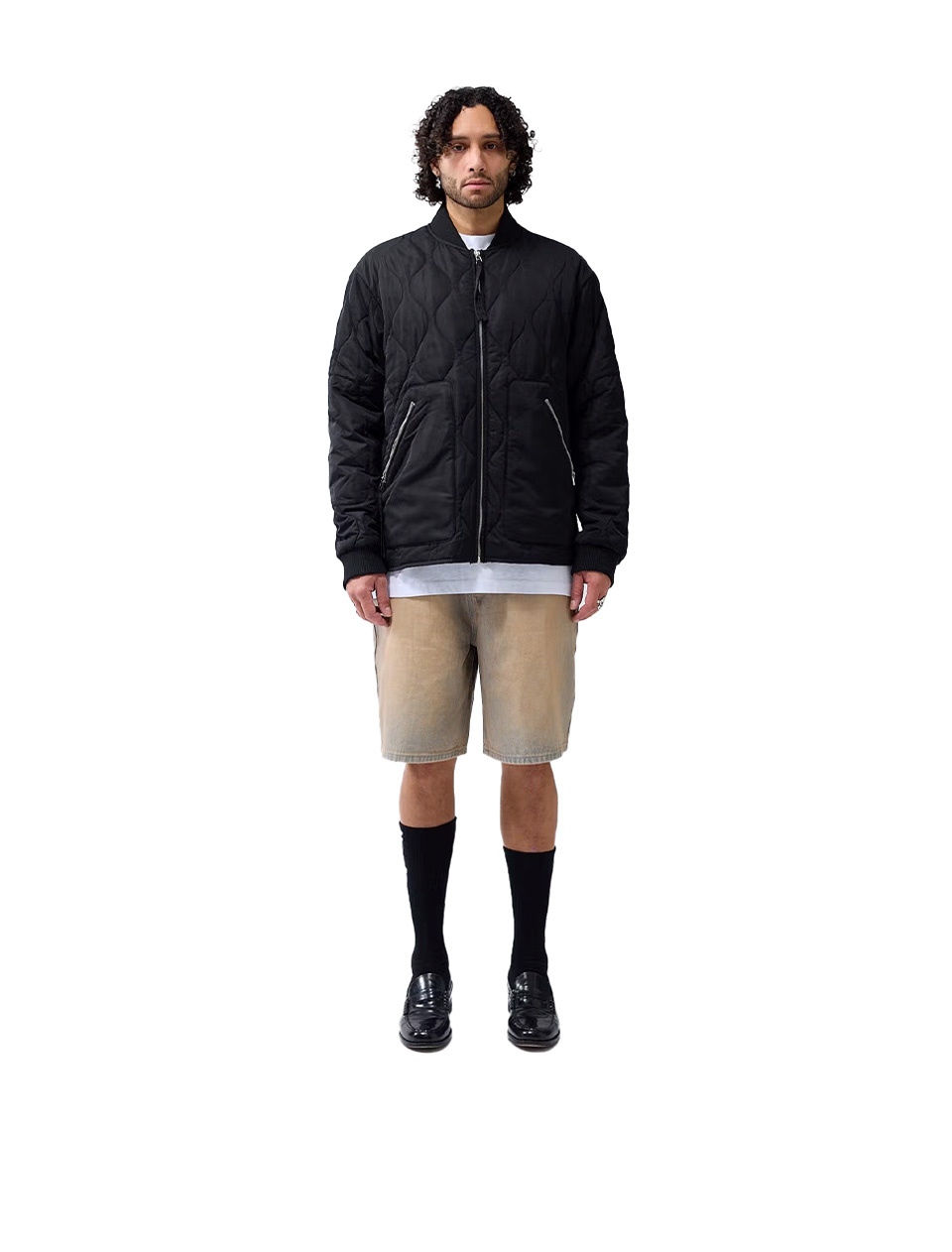 New Amsterdam Surf Association Quilted Padded Jacket Black