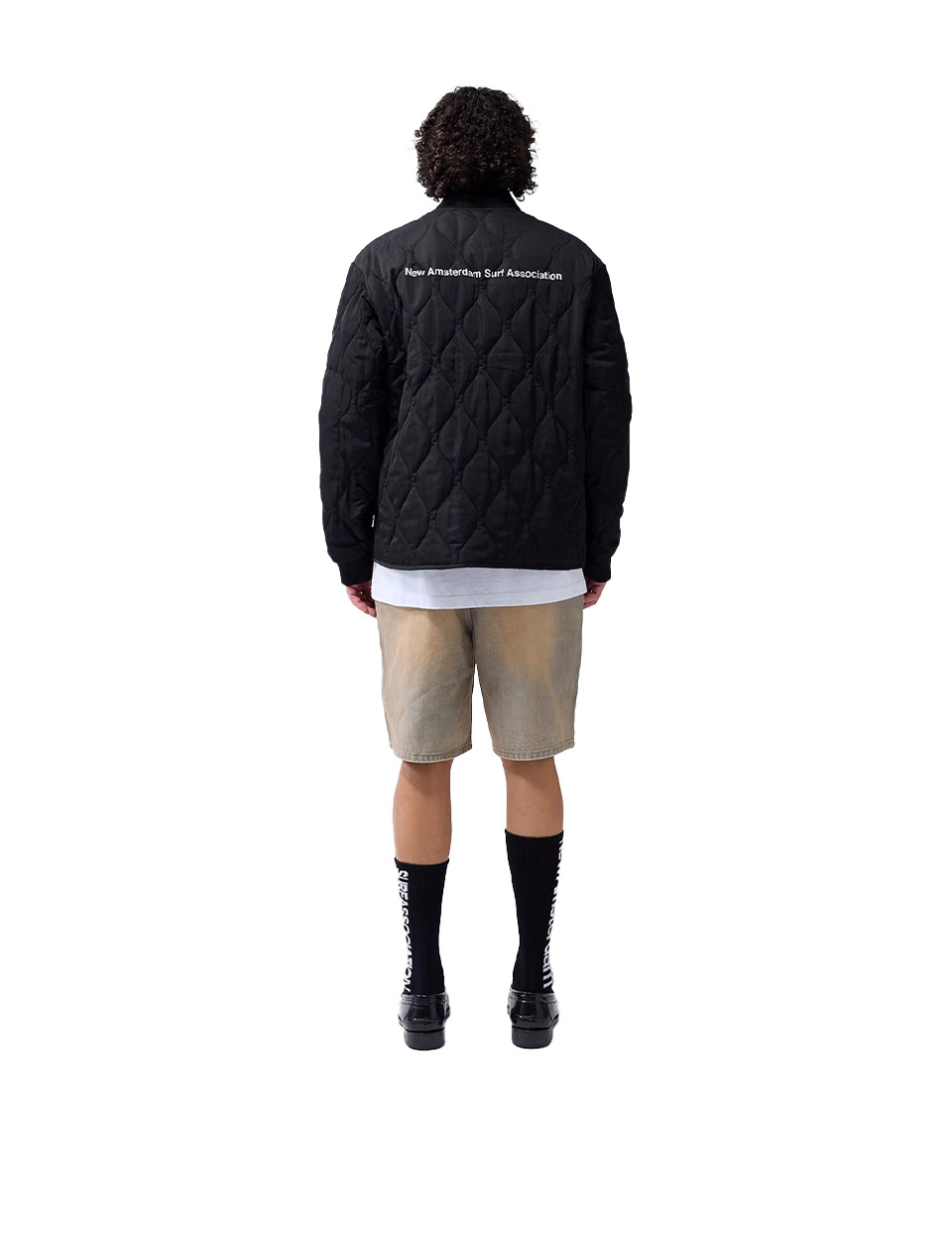 New Amsterdam Surf Association Quilted Padded Jacket Black