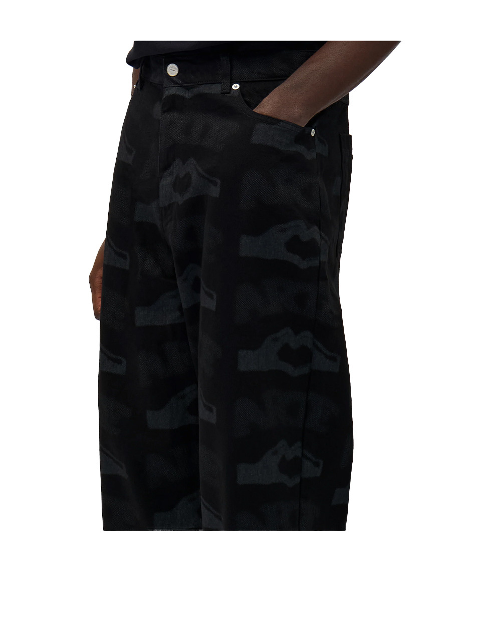 Arte Antwerp Heart Printed Pants Black