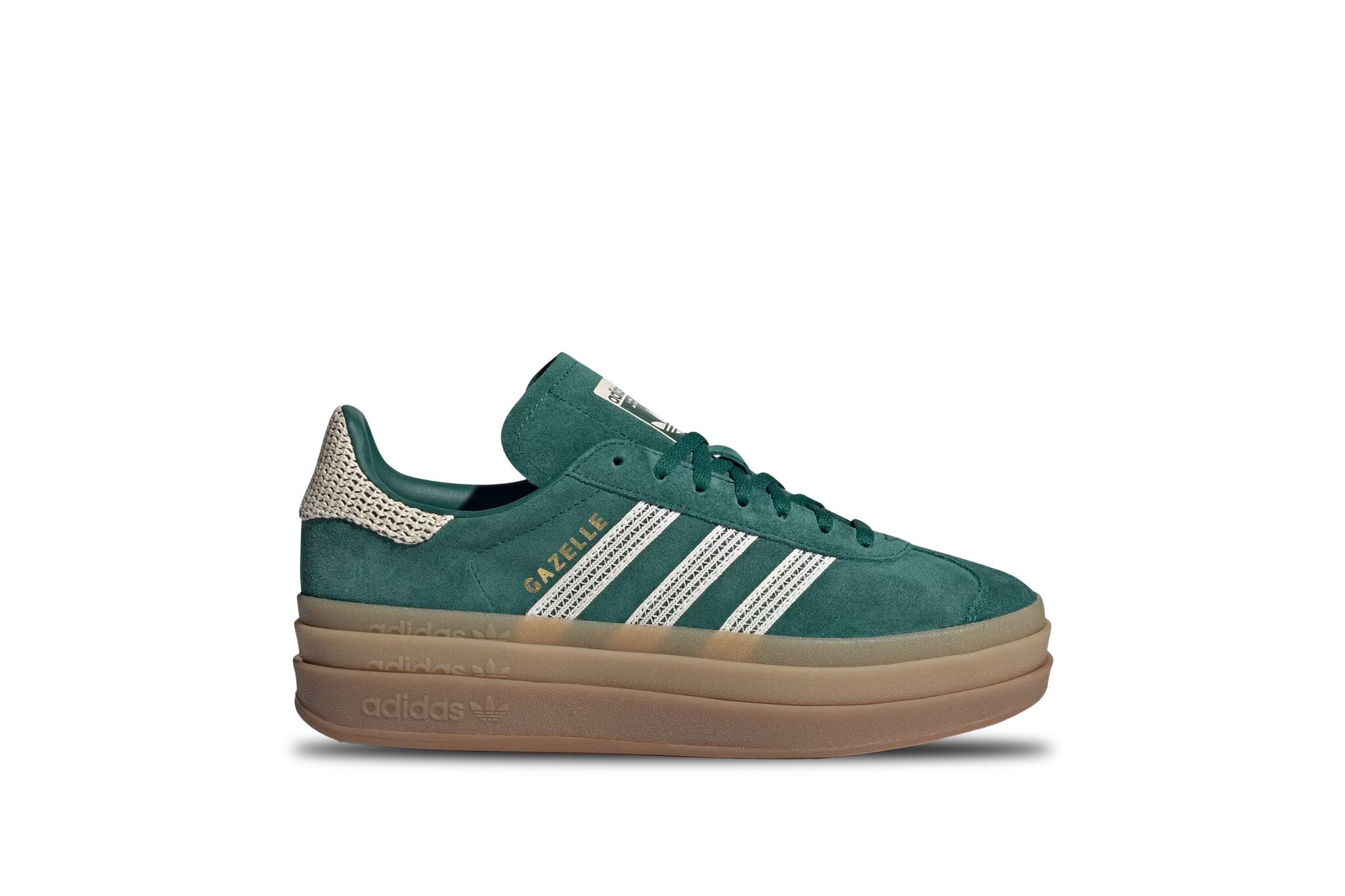 Adidas Gazelle Bold Collegiate Green White Gold