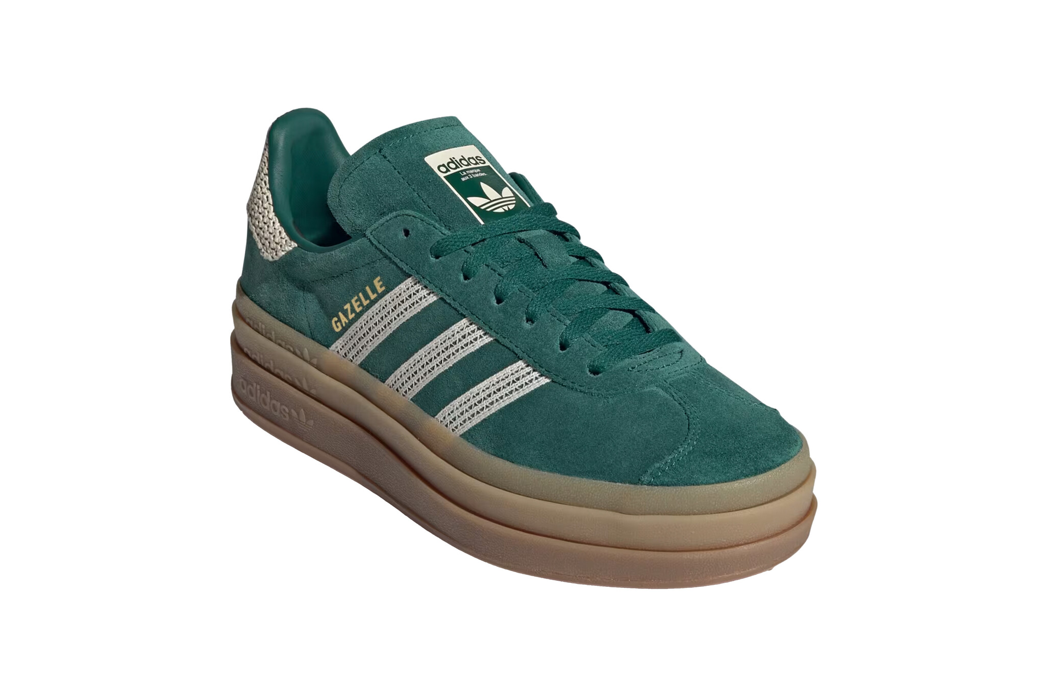 Adidas Gazelle Bold Collegiate Green White Gold