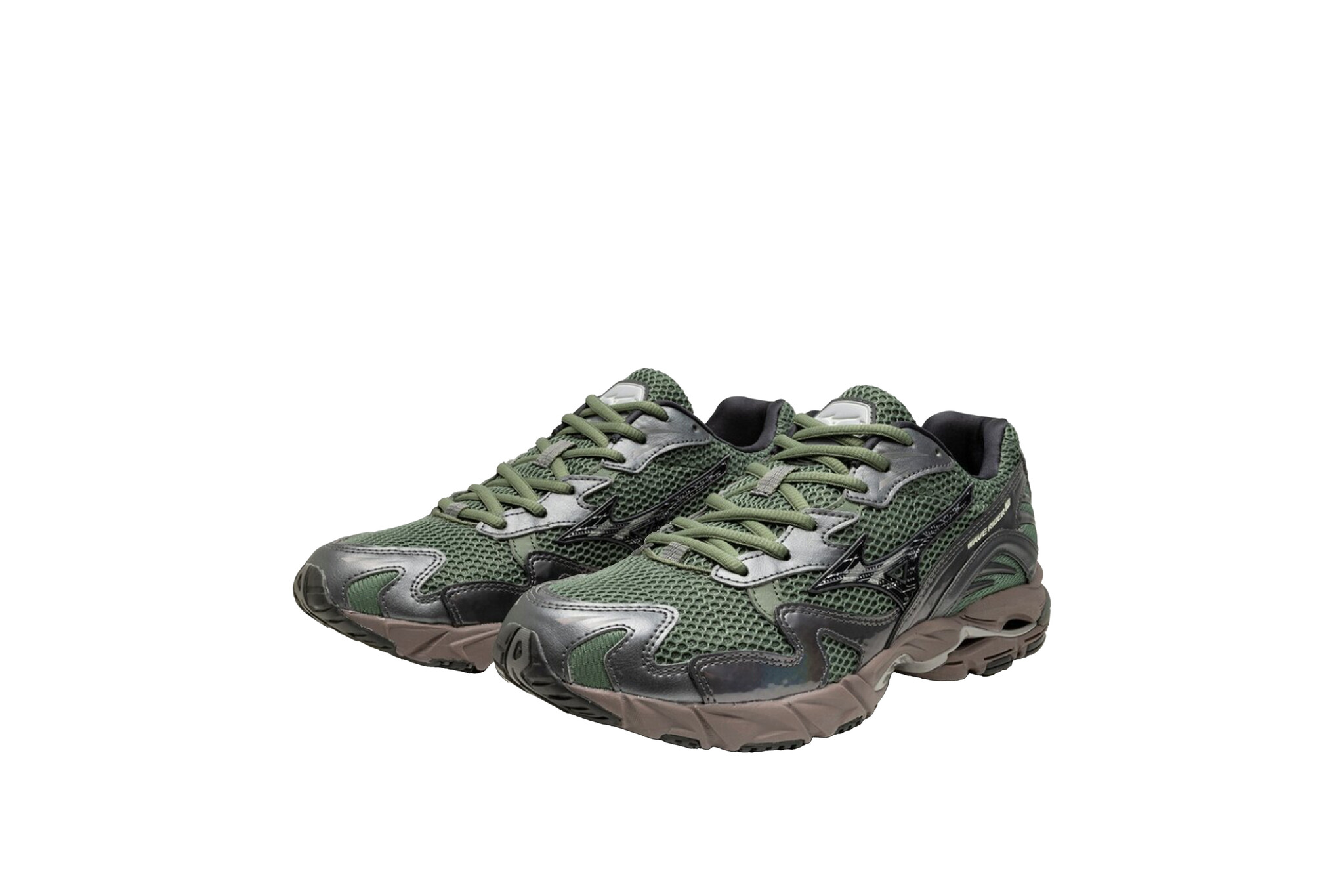 Mizuno Wave Rider 10 Agave Green Black Sand Metallic Gray