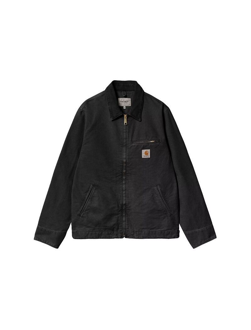 Detroit Jacket Black Black Stone Canvas - Reissue