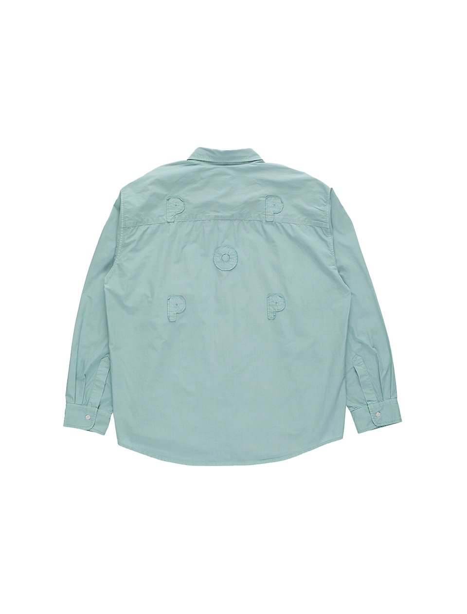 POP Trading Company Applique Logo Shirt Blue Haze