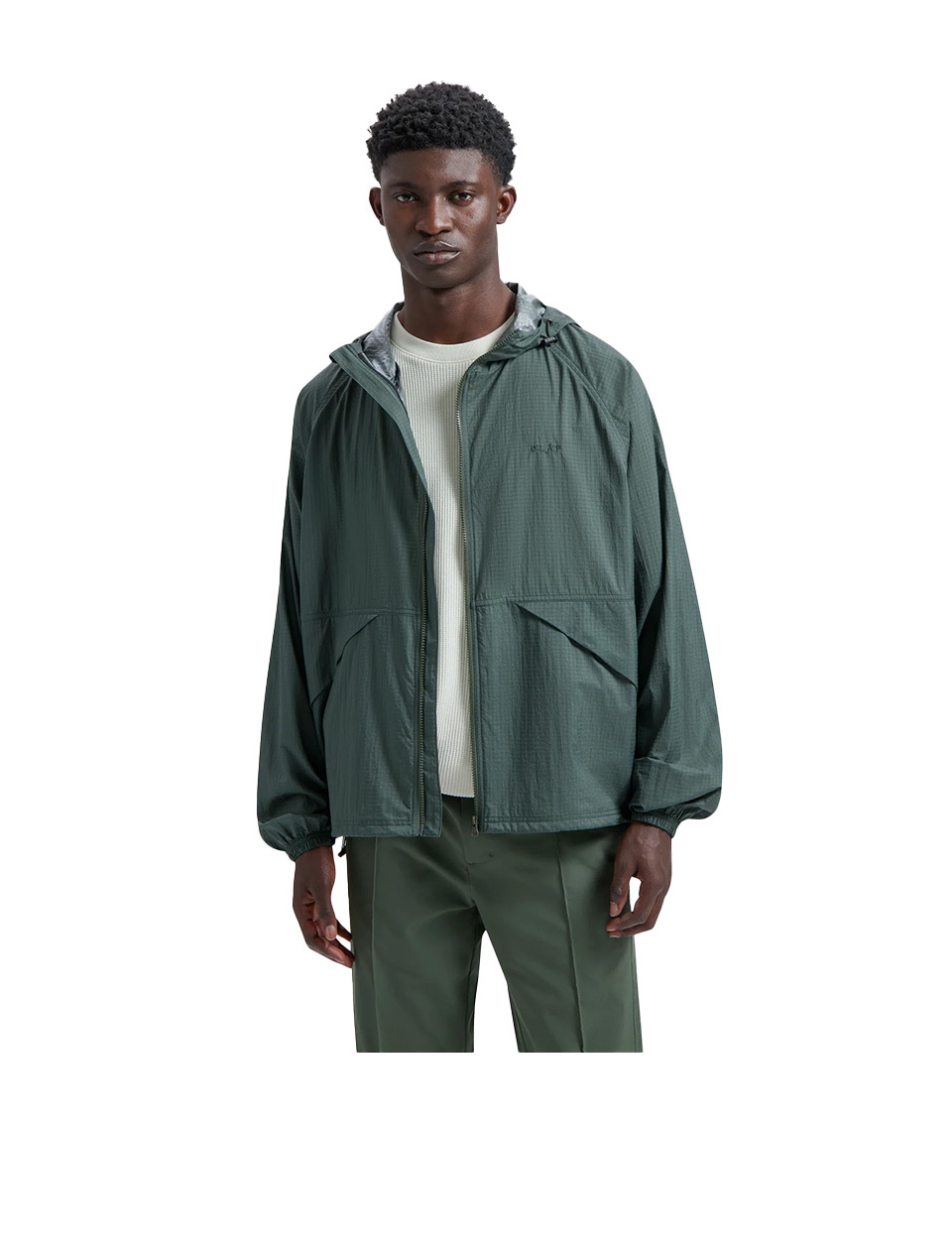 OLAF Hooded Windbreaker Asphalt Grey