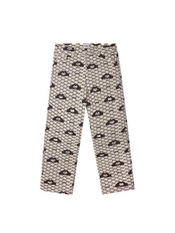 Arte Antwerp Hand Heart Print Pants Cream Brown
