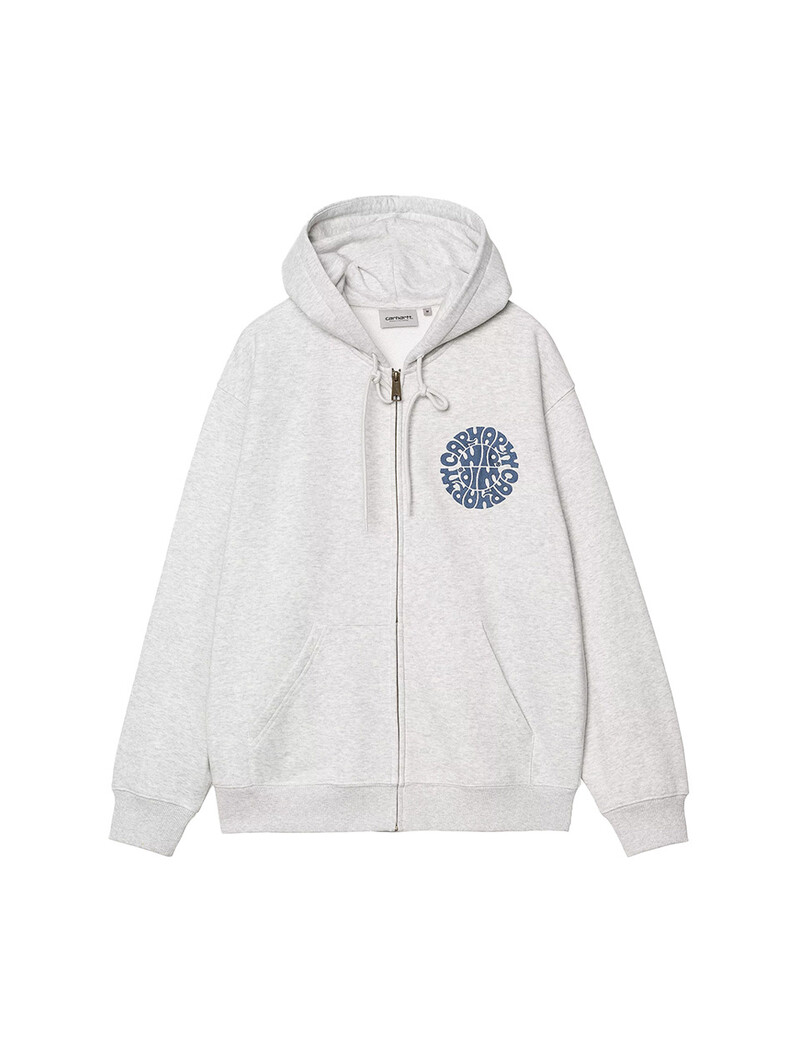 ★2025SS新作★CARHARTT★HOODED JAZZY SWEAT JACKET Carhartt WIP Hooded Jazzy Sweat Jacket | Black / Air Sky