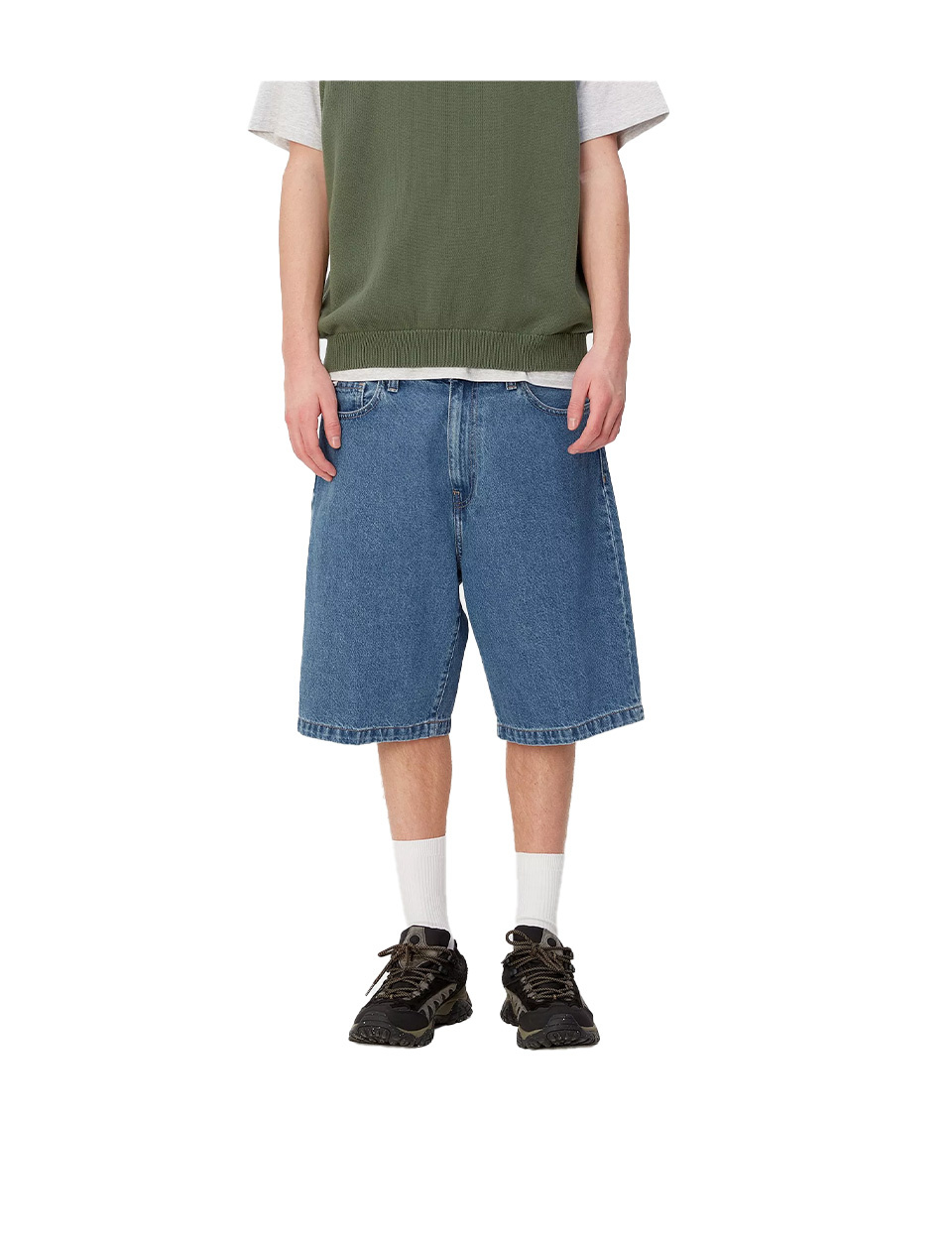 Carhartt WIP Landon Short Blue Heavy Stone Wash