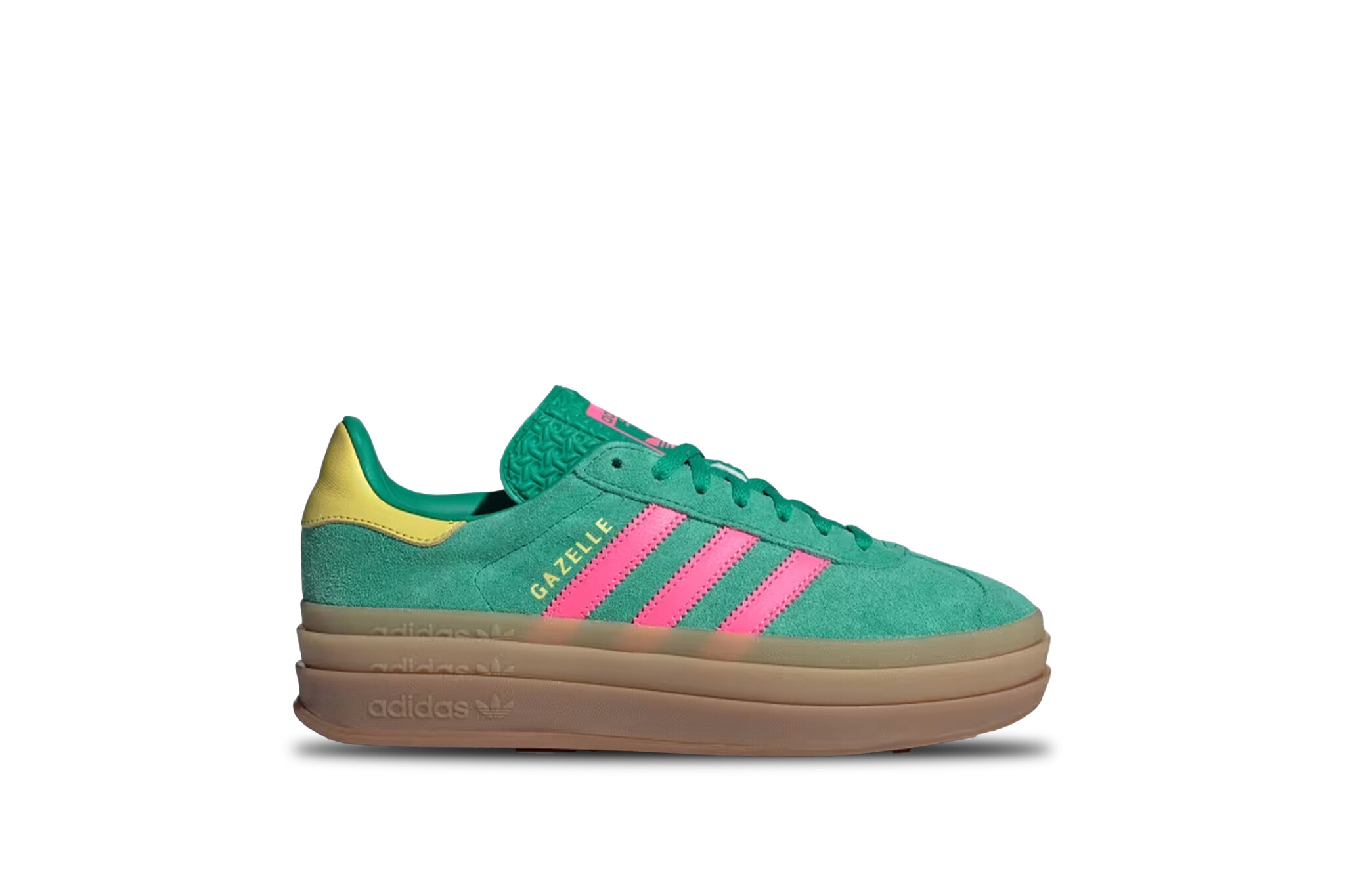 Adidas Gazelle Bold W Court Green Lucid Pink Pure Sulfur