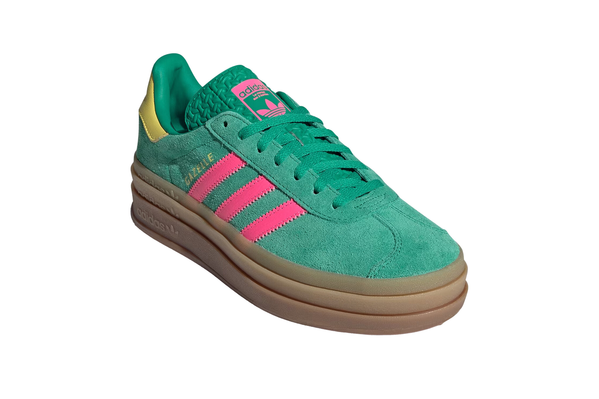 Adidas Gazelle Bold W Court Green Lucid Pink Pure Sulfur