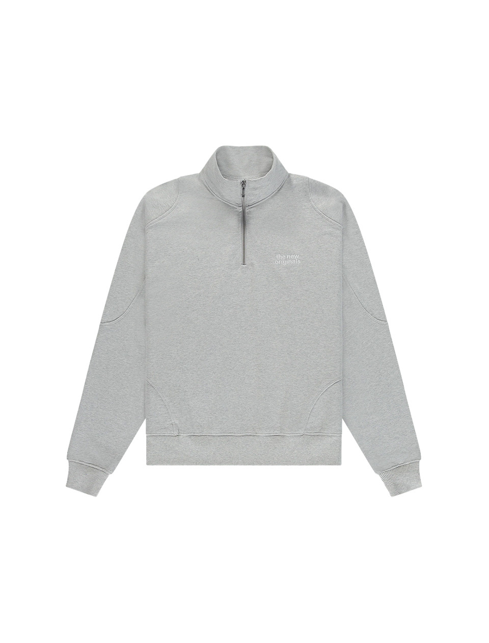 The New Originals Emblem Half-Zip Sweater Light Grey Melange