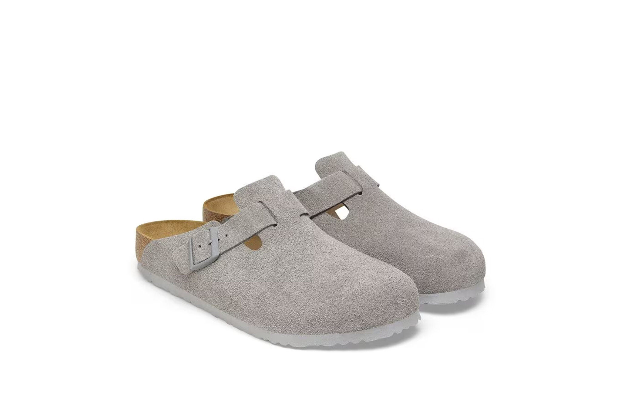 Birkenstock Boston Suede Stone Coin