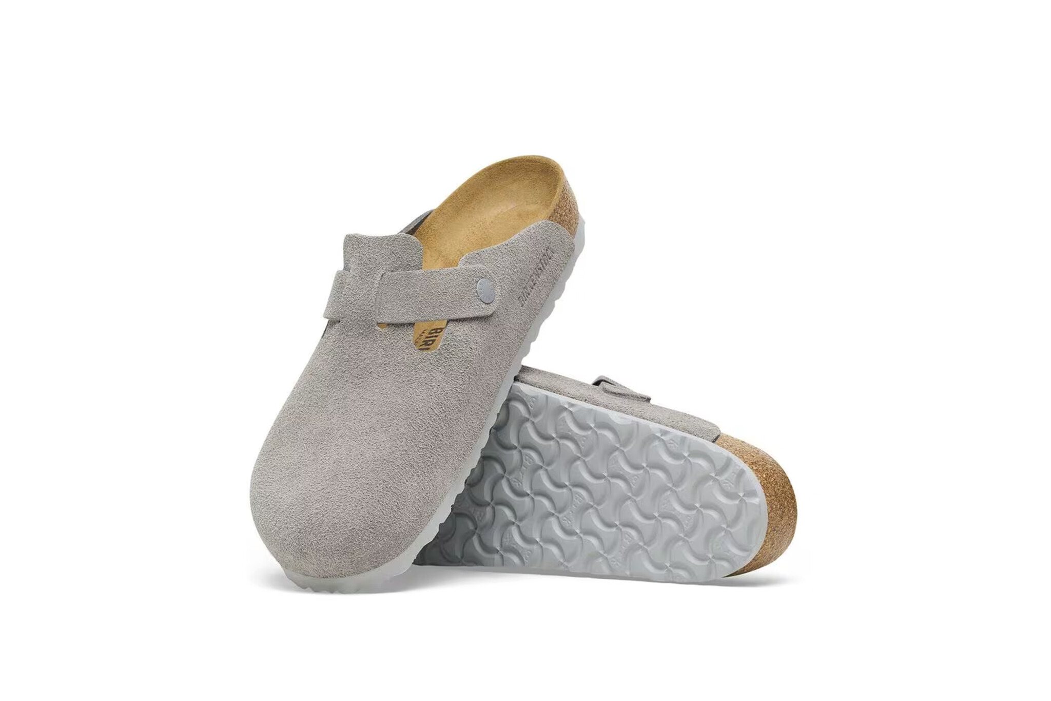 Birkenstock Boston Suede Stone Coin