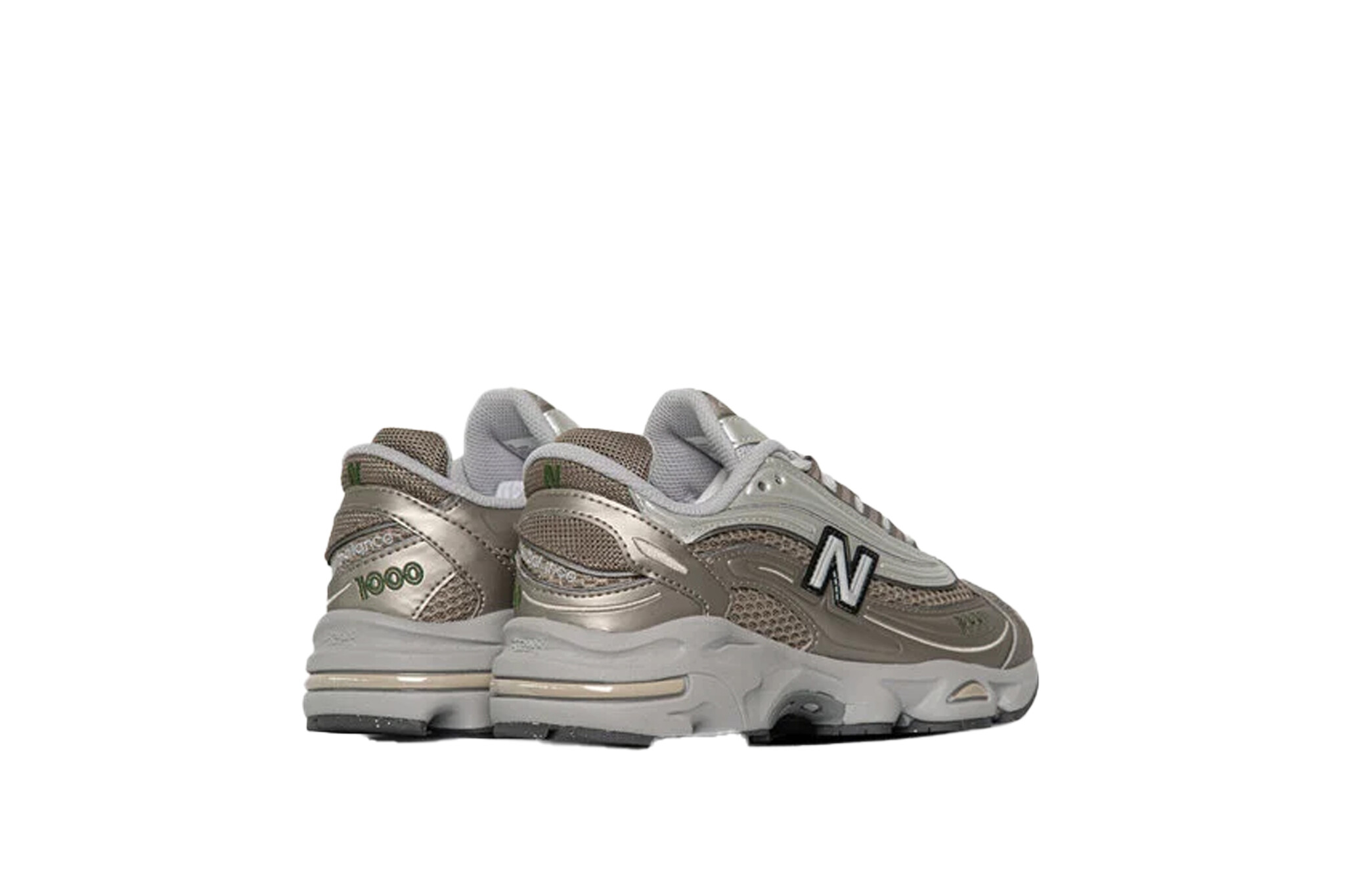 New Balance 1000 Arid Stone Light Silver Metallic Dark Alpine Green