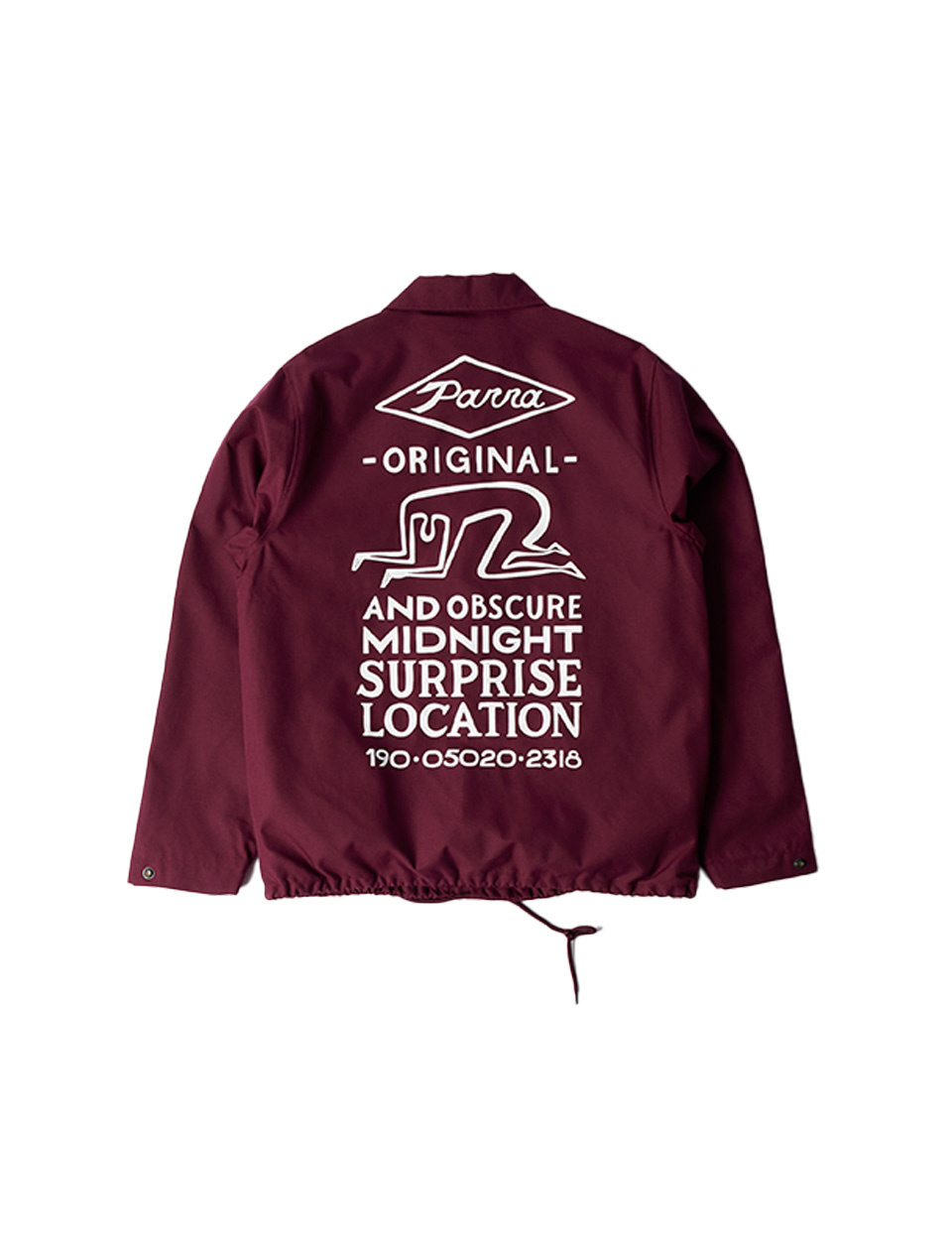 By Parra Midnight Surprise Coach Jacket Burgundy