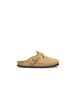 Birkenstock Boston Suede Latte Cream