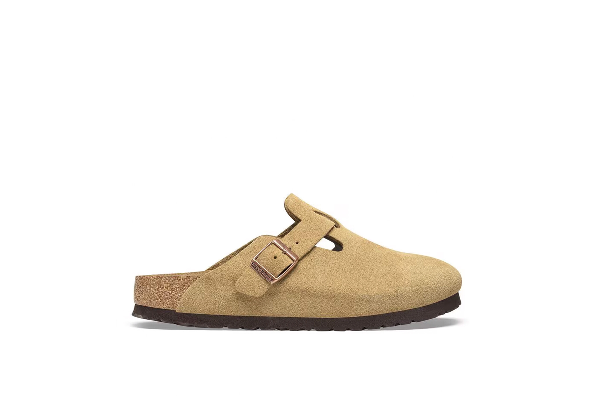 Birkenstock Boston Suede Latte Cream
