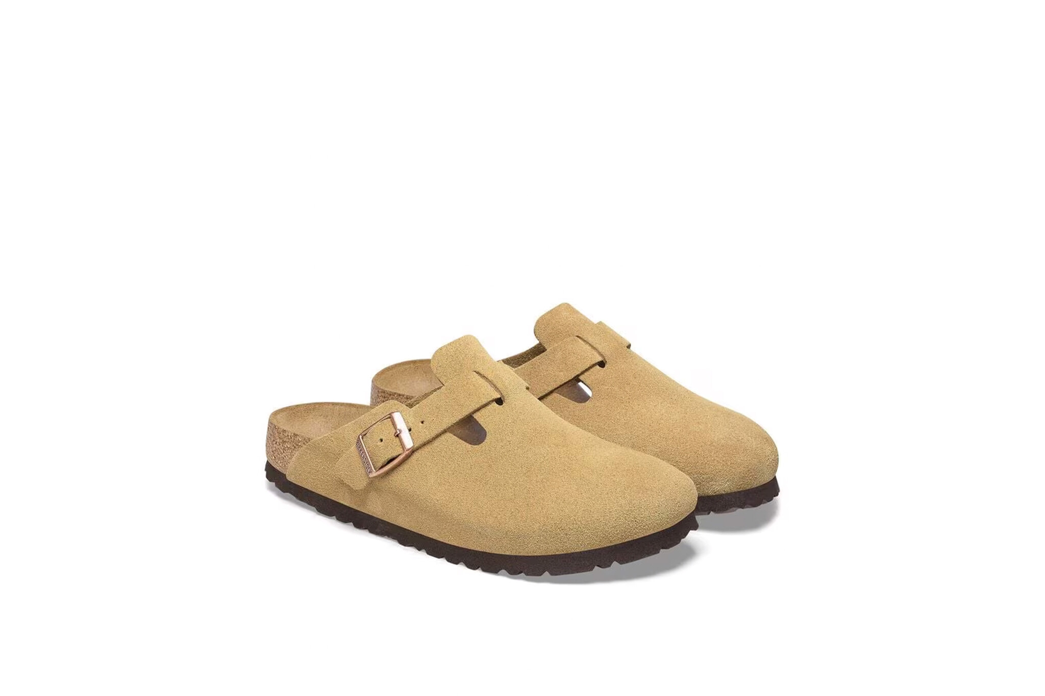 Birkenstock Boston Suede Latte Cream